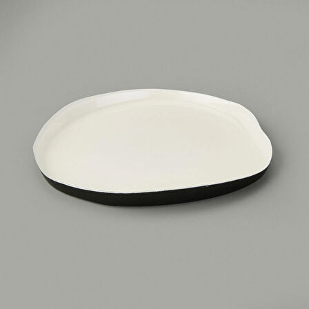 Kitchen Jota 4'lü Pasta Tabağı - Siyah / Beyaz - 21 cm