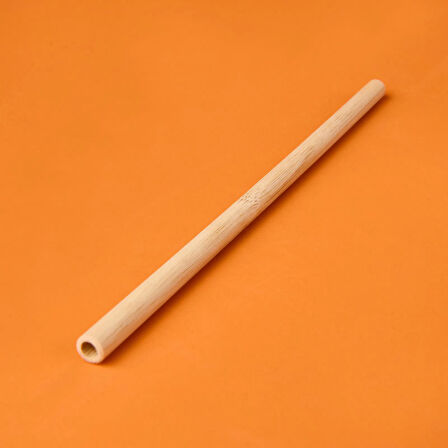 6'lı Bambu Pipet - Açık Kahverengi - 20 cm