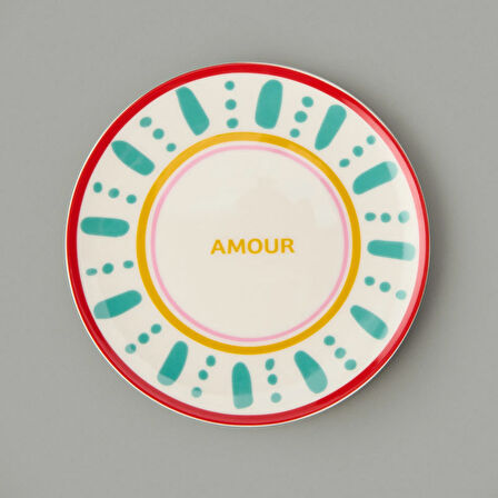 Kitchen Amour Pasta Tabağı - Renkli - 19 cm