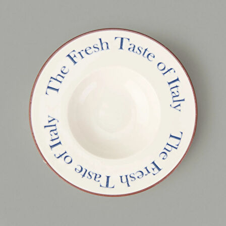 Kitchen The Fresh Taste Porselen Makarna Tabağı - Renkli - 26 cm