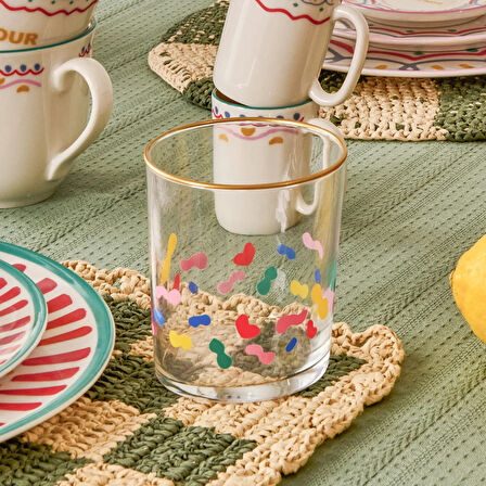 Functional Basic 4'lü Su Bardağı Seti - Renkli - 380 ml