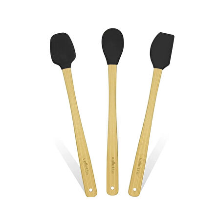 İndigo 3'lü Spatula Seti - Siyah - 26 cm
