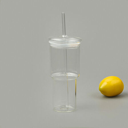 Cam Pipetli Bardak - Şeffaf - 1 lt