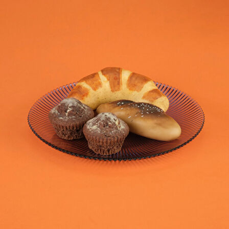 Kitchen 4'lü Tabak - Mavi - 21 cm