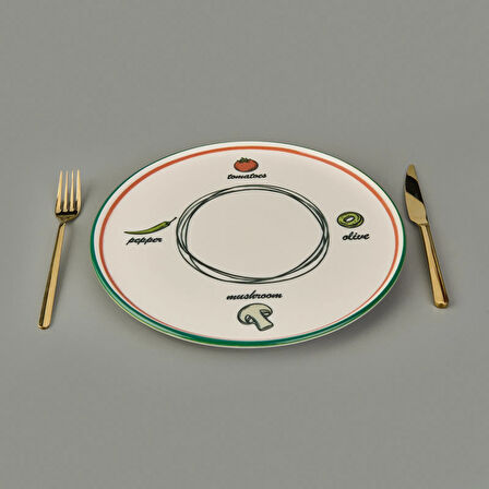 Kitchen Gourmet Classic Pizza Tabağı - Renkli - 30 cm