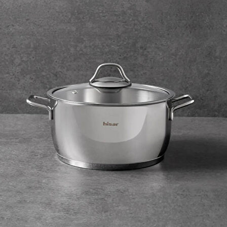 Teos Çelik Derin Tencere - Inox - 20 cm