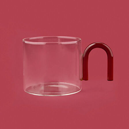 Renkli Kuplu Cam Kupa - Asorti - 290 ml