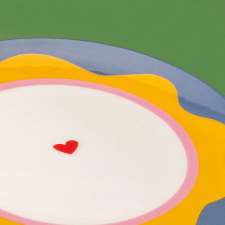 Kitchen Granny Tatlı Tabağı - Mavi / Sarı - 19 cm