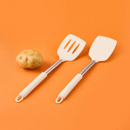 Morenita 2 Parça Silikon Servis Seti - Gri / Beyaz