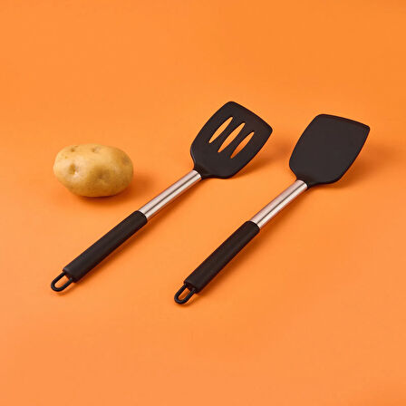 Morenita 2 Parça Silikon Servis Seti - Gri / Siyah