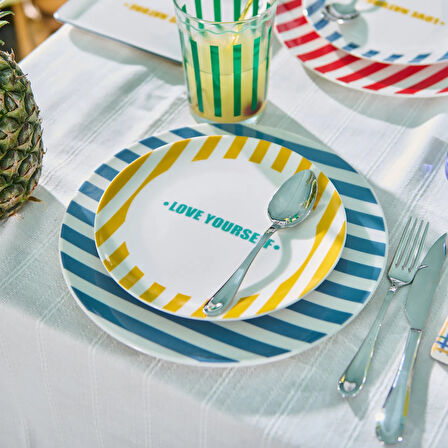 Kitchen Love Yourself Tatlı Tabağı - Sarı - 19 cm