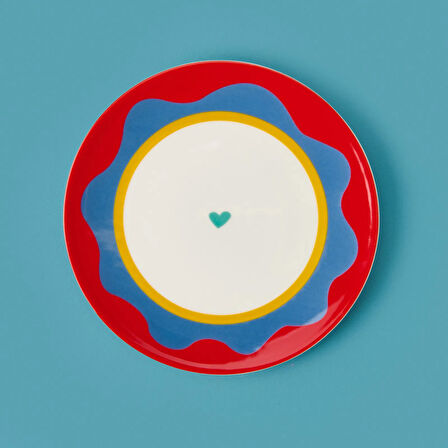 Kitchen Granny Tatlı Tabağı - Kırmızı / Yeşil - 19 cm