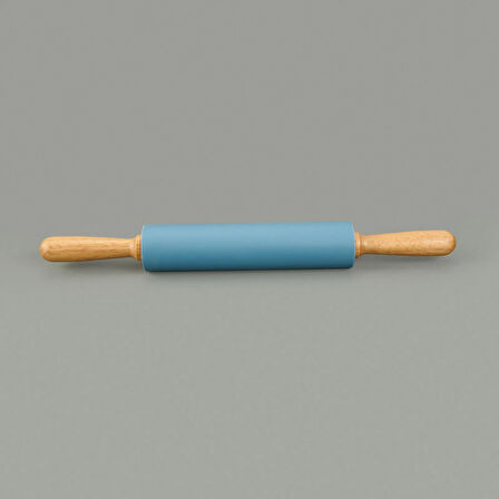Ahşap Saplı Silikon Merdane - Asorti - 46 cm
