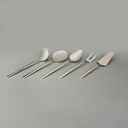 Milano 5 Parça Çelik Servis Seti - Inox