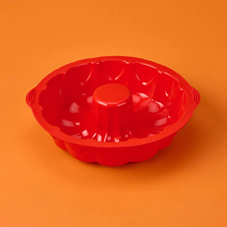 Klasik Kek Kalıbı - Kırmızı - 25 cm