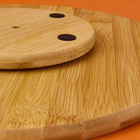 Bambu Döner Sunumluk - Açık Kahverengi - 31 cm