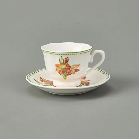 De Flore 12 Parça Kahve Fincan Takımı - Renkli