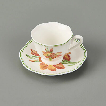 De Flore 12 Parça Kahve Fincan Takımı - Renkli