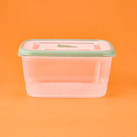 Plastik Saklama Kabı - Şeffaf / Yeşil - 1,7 lt