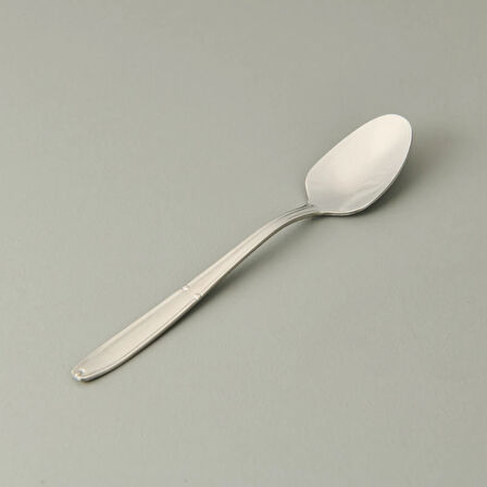 Buket Sade 12'li Çay Kaşığı - Gümüş - 11,5 cm