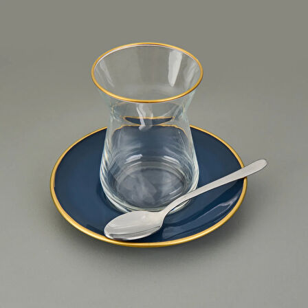 Sultan Sade 6'lı Çay Kaşığı - Gri - 11,5 cm