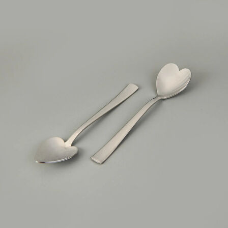 Can Canan 12'li Kahve Kaşığı - Gri - 12,8 cm