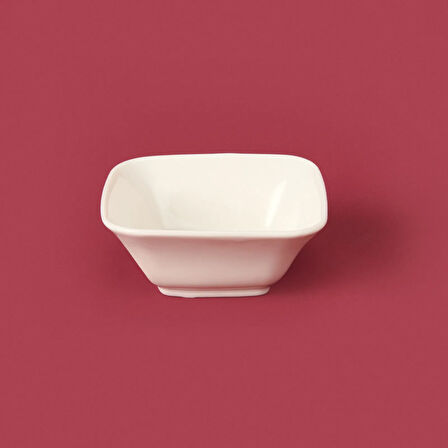 Oval Kare Sosluk - Beyaz - 7 cm