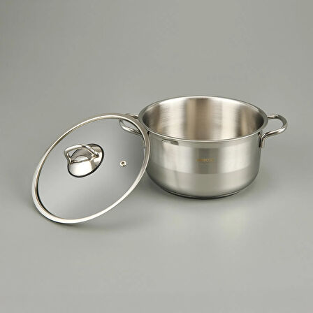 Saphire Derin Tencere - Inox - 20 cm