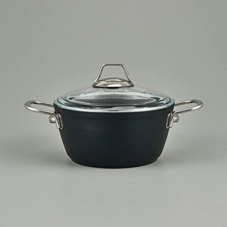 Dark Derin Tencere - Siyah / Şeffaf - 20 cm
