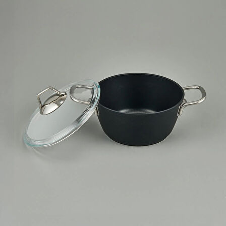 Dark Derin Tencere - Siyah / Şeffaf - 20 cm