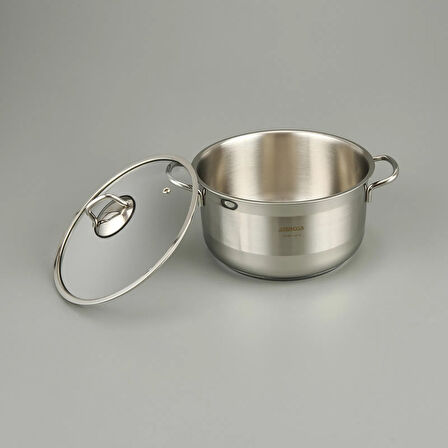 Saphire Derin Tencere - Inox - 22 cm
