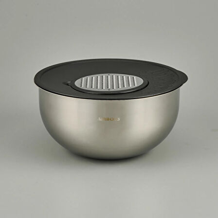 Satin 5 Parça Karıştırma Seti - Inox / Siyah - 4,6 lt