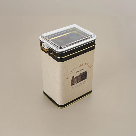 Azura Coffee Metal Saklama Kabı - Renkli - 7,5x10x15 cm