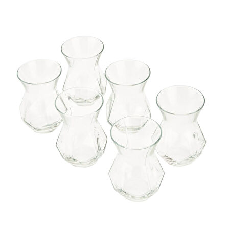 6'lı Çay Bardağı - Şeffaf - 165 ml