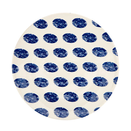 Porselen Madre Servis Tabağı - Mavi - 25 cm