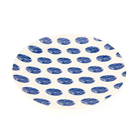 Porselen Madre Servis Tabağı - Mavi - 25 cm