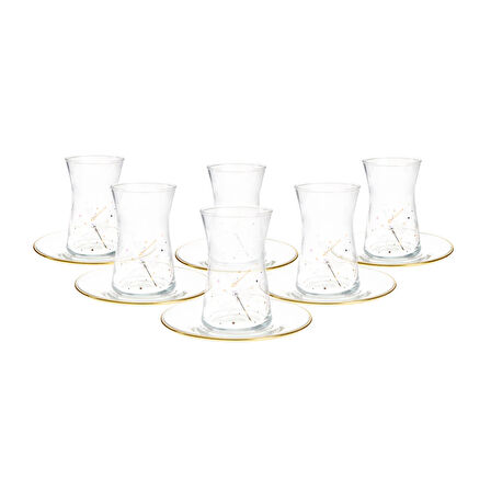 Dragonfly 12 Parça Çay Seti - Renkli - 170 ml