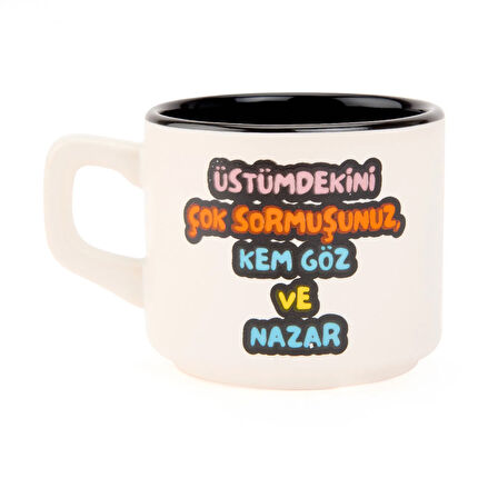 Tasarım Üstümdekini Çok Sormuşsunuz Sloganlı Venüs Kupa - Renkli - 195 ml