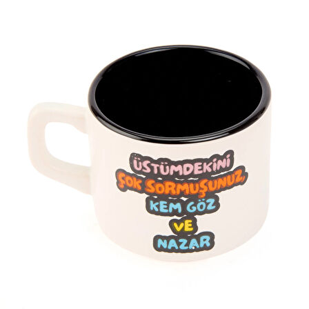 Tasarım Üstümdekini Çok Sormuşsunuz Sloganlı Venüs Kupa - Renkli - 195 ml