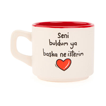 Tasarım Seni Buldum Ya Başka Ne İsterim Sloganlı Venüs Kupa - Renkli - 195 ml