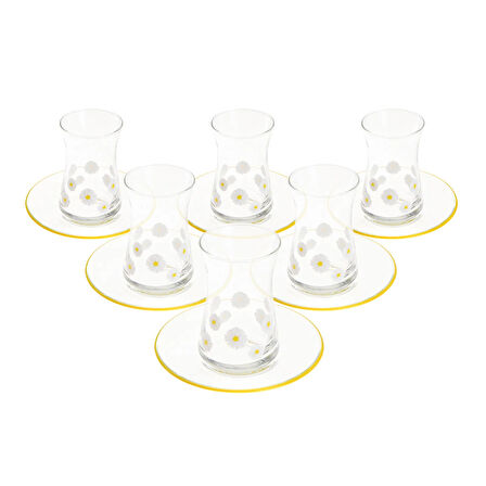 Fiona 12 Parça Çay Seti - Şeffaf - 170 ml