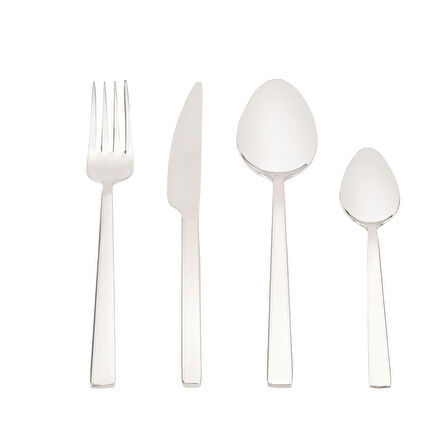 Girit 24 Parça Çelik Çatal Kaşık Bıçak Seti - Inox
