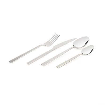 Girit 24 Parça Çelik Çatal Kaşık Bıçak Seti - Inox