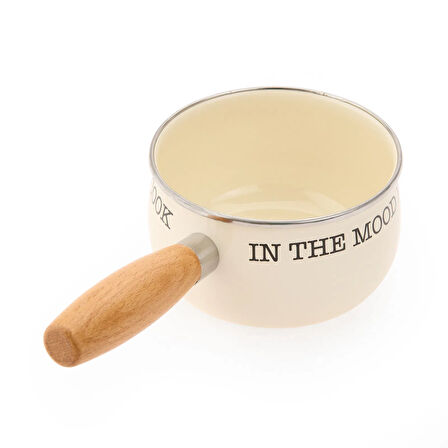 Bubble Emaye Sos Tavası - Krem - 14 cm