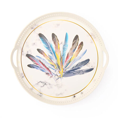 Home Örgü Tepsi - Beyaz - 40x27 cm