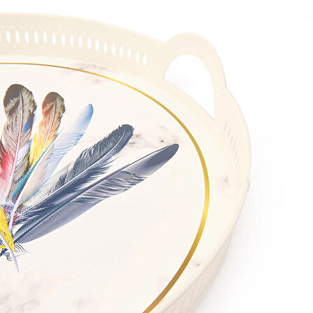 Home Örgü Tepsi - Beyaz - 40x27 cm