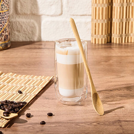 Legro 2'li Latte Kaşığı - Kahverengi