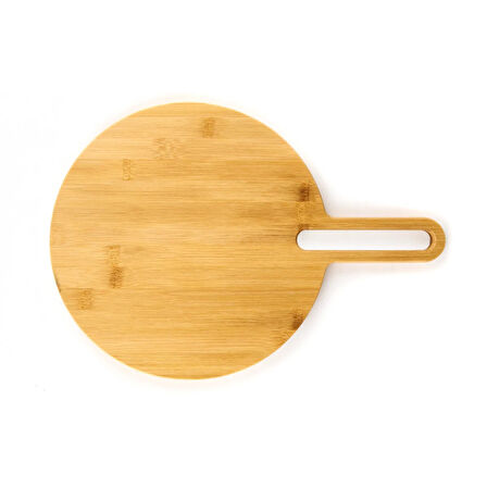 Bambu Yuvarlak Kesim Tahtası - Kahverengi - 40x28 cm