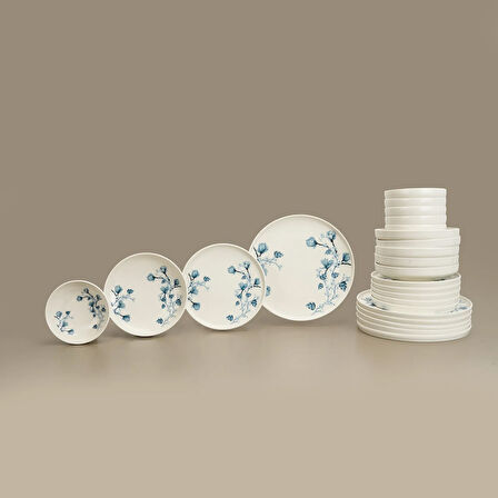 Anemon 24 Parça Porselen Yemek Takımı - Renkli