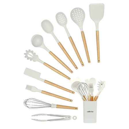 Matis Stantlı 11 Parça Servis Seti - Beyaz